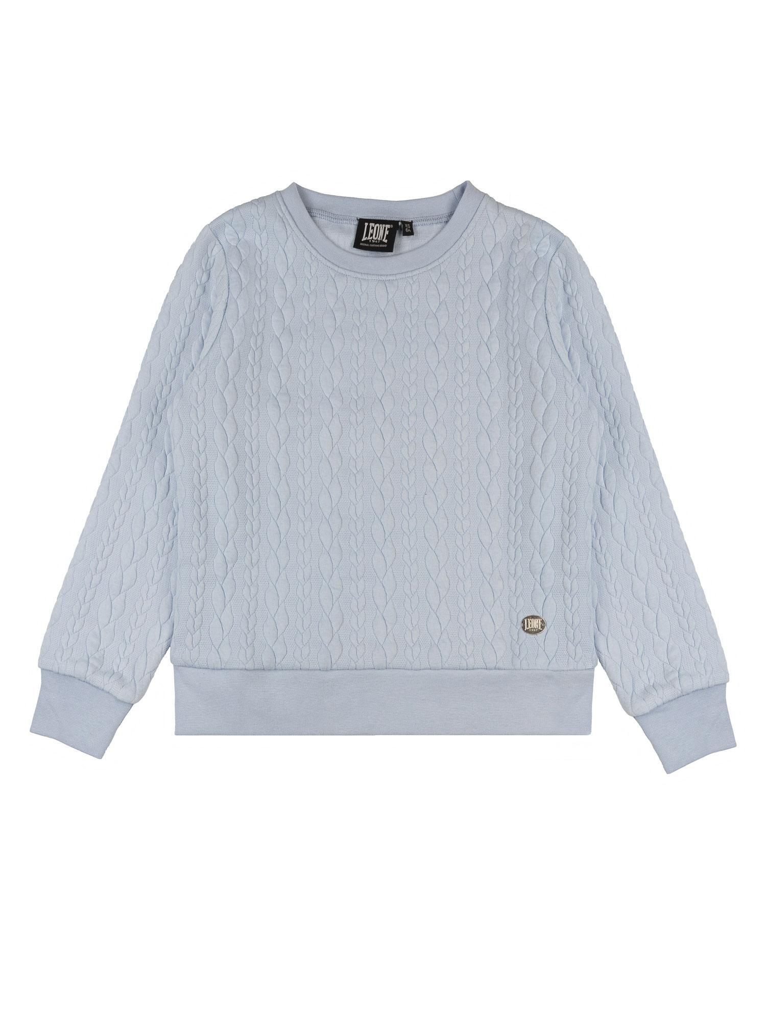 Bluza dziewczęca Leone 1947 Apparel z okrągłym dekoltem z dzianiny z koronką