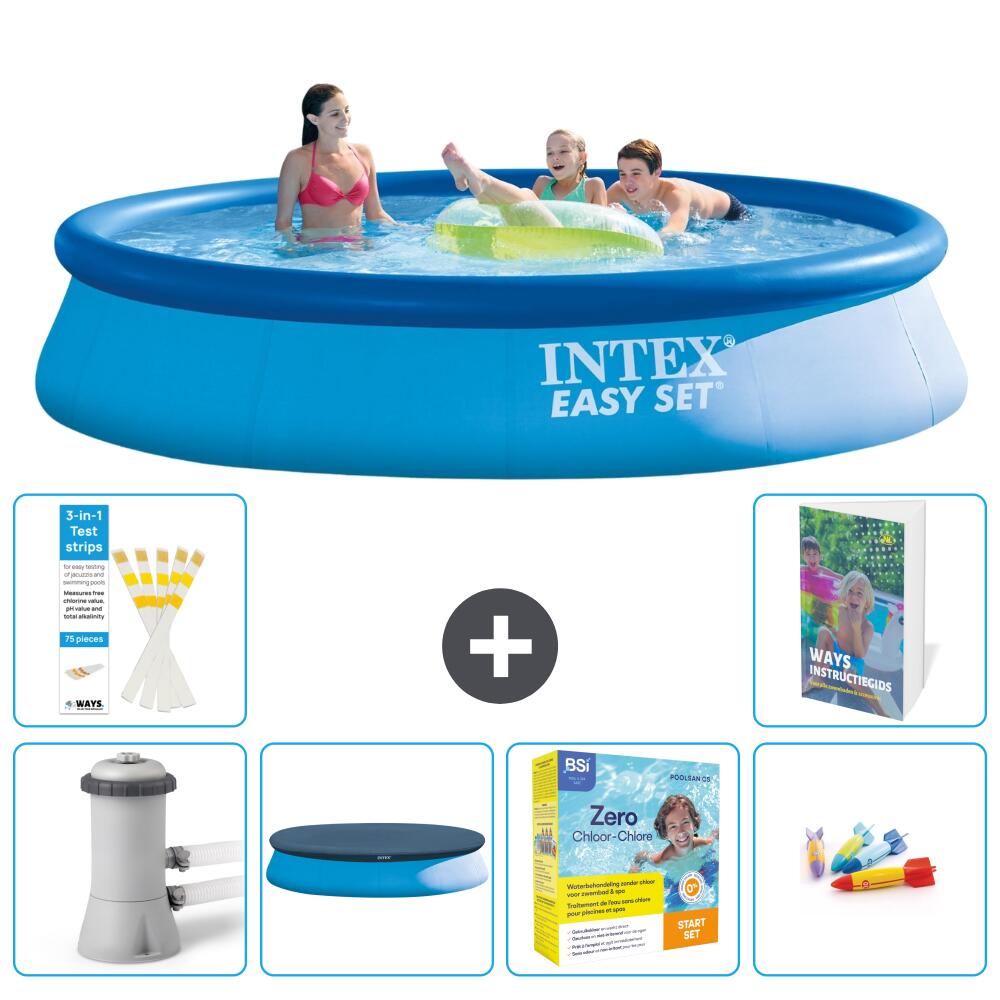 INTEX Basen Easy Set Okrągły - 396x84 cm - 7-częściowy S231