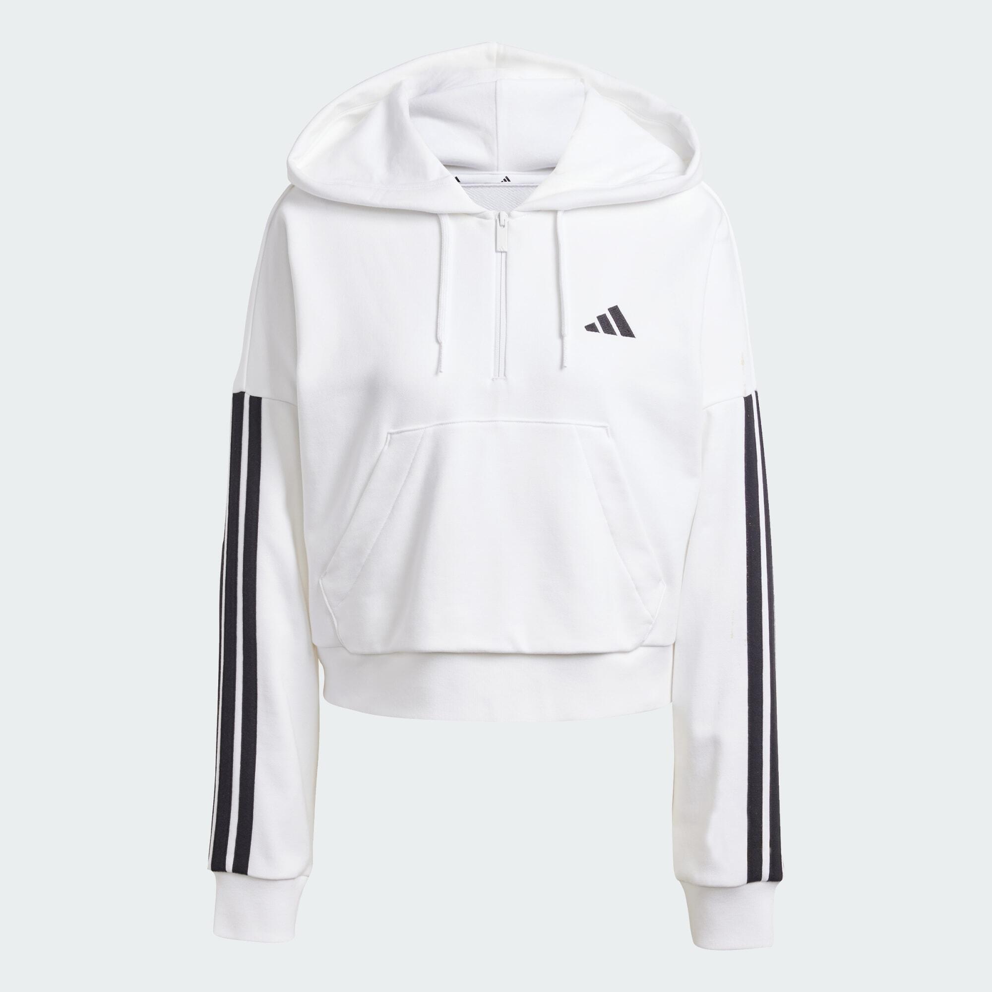 Bluza z kapturem Essentials 3-Stripes French Terry Quarter-Zip