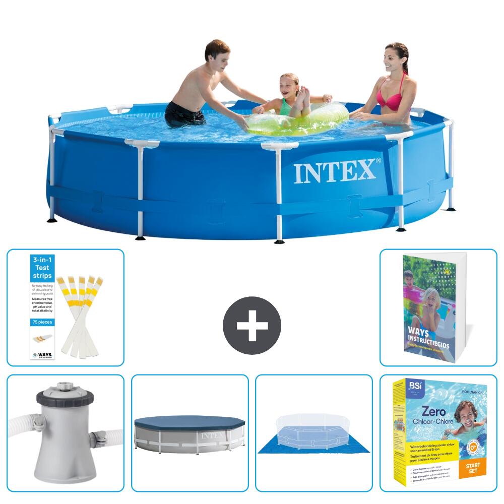 INTEX Basen ze stelażem Okrągły - 305x76 cm - 7-częściowy S198