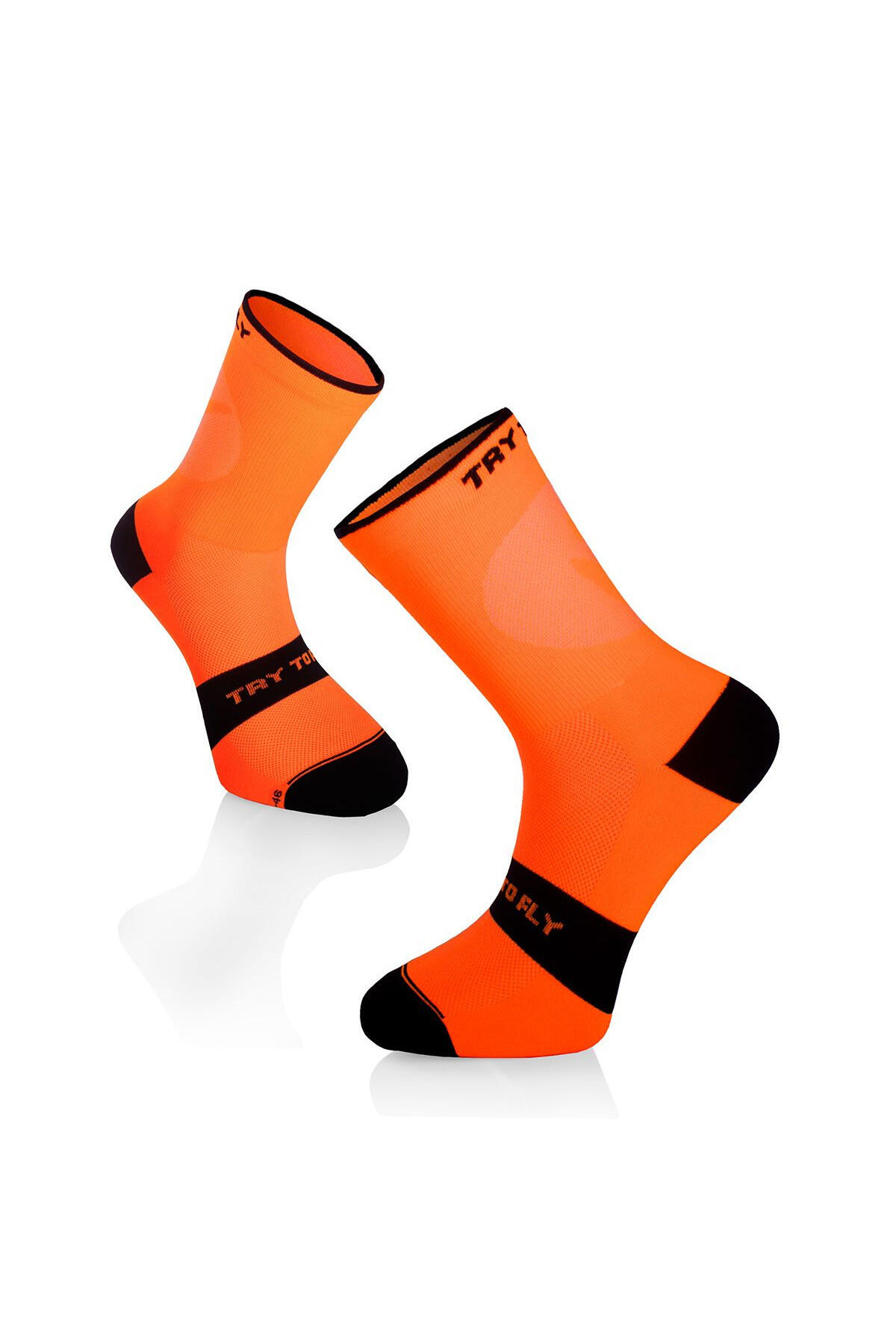 Skarpety rowerowe SKARPETKI ROWEROWE LEKKIE Fluo Orange