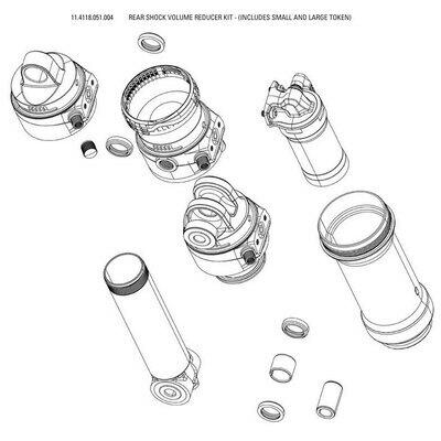Amortyzator Rockshox Kit Reducteur Volume/Token Sidluxe 2021