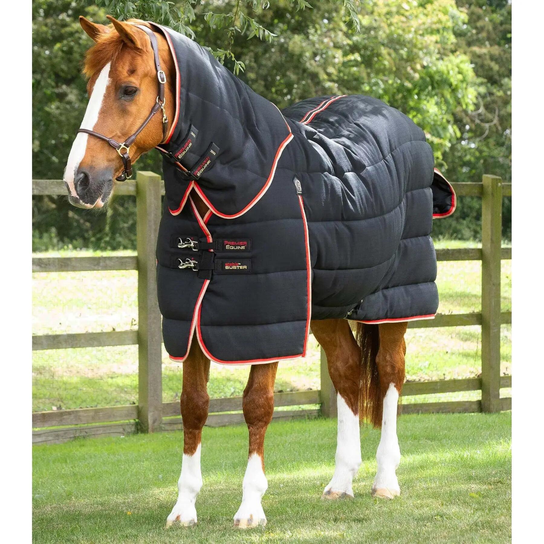 Derka stajenna dla koni z osłoną szyi Premier Equine Stable Buster 200g