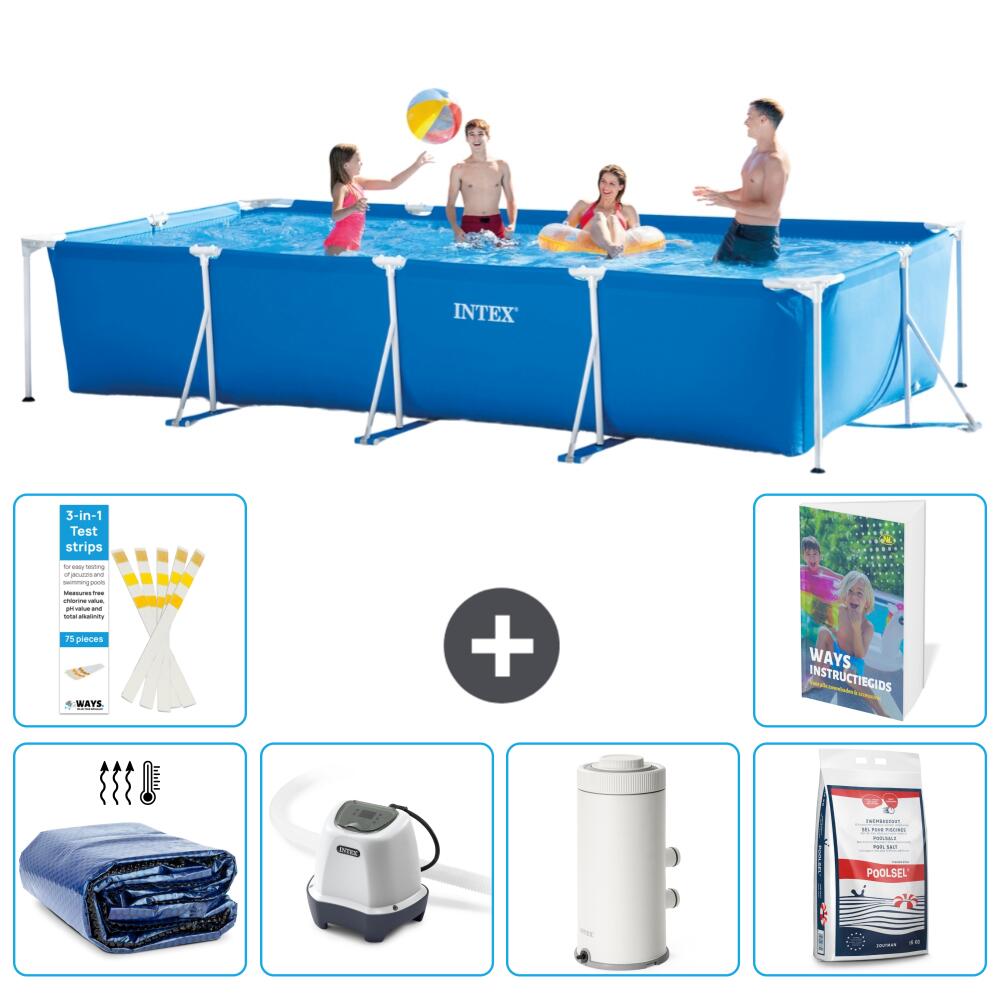 INTEX Basen ze stelażem Prostokątny - 450x220x84 cm - 7-częściowy S155
