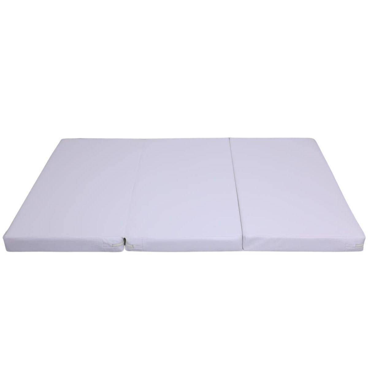 Dziecięca Materac PU Składany Trzyczęściowy 150x100x8 cm Satellite PU Biały