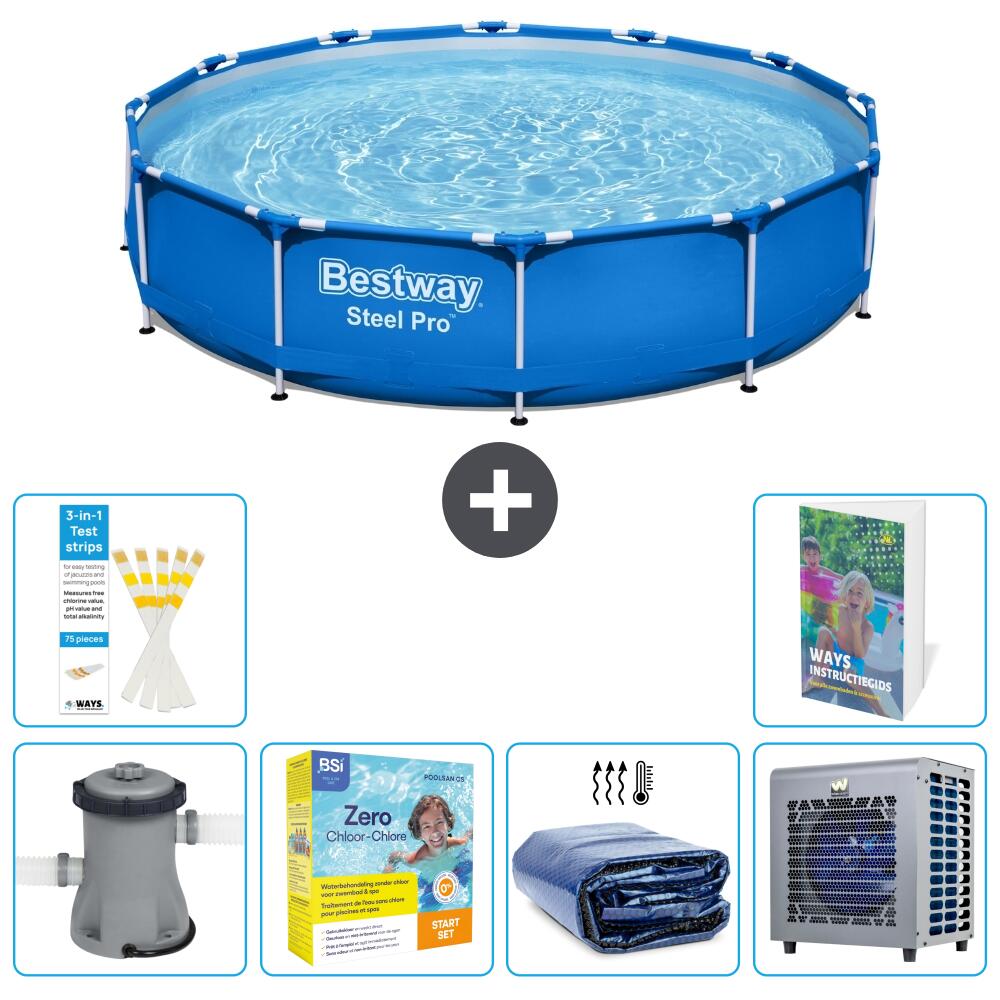 BESTWAY Basen Steel Pro Okrągły - 305x76 cm - 7-częściowy S331