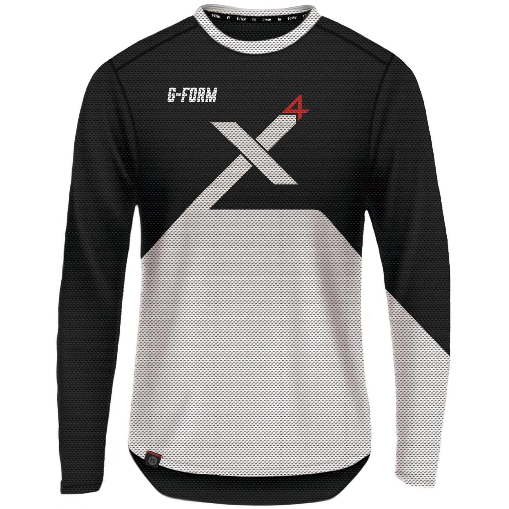 Koszulka G-FORM Pro X4 z długim rękawem rozmiar L czarnobiała