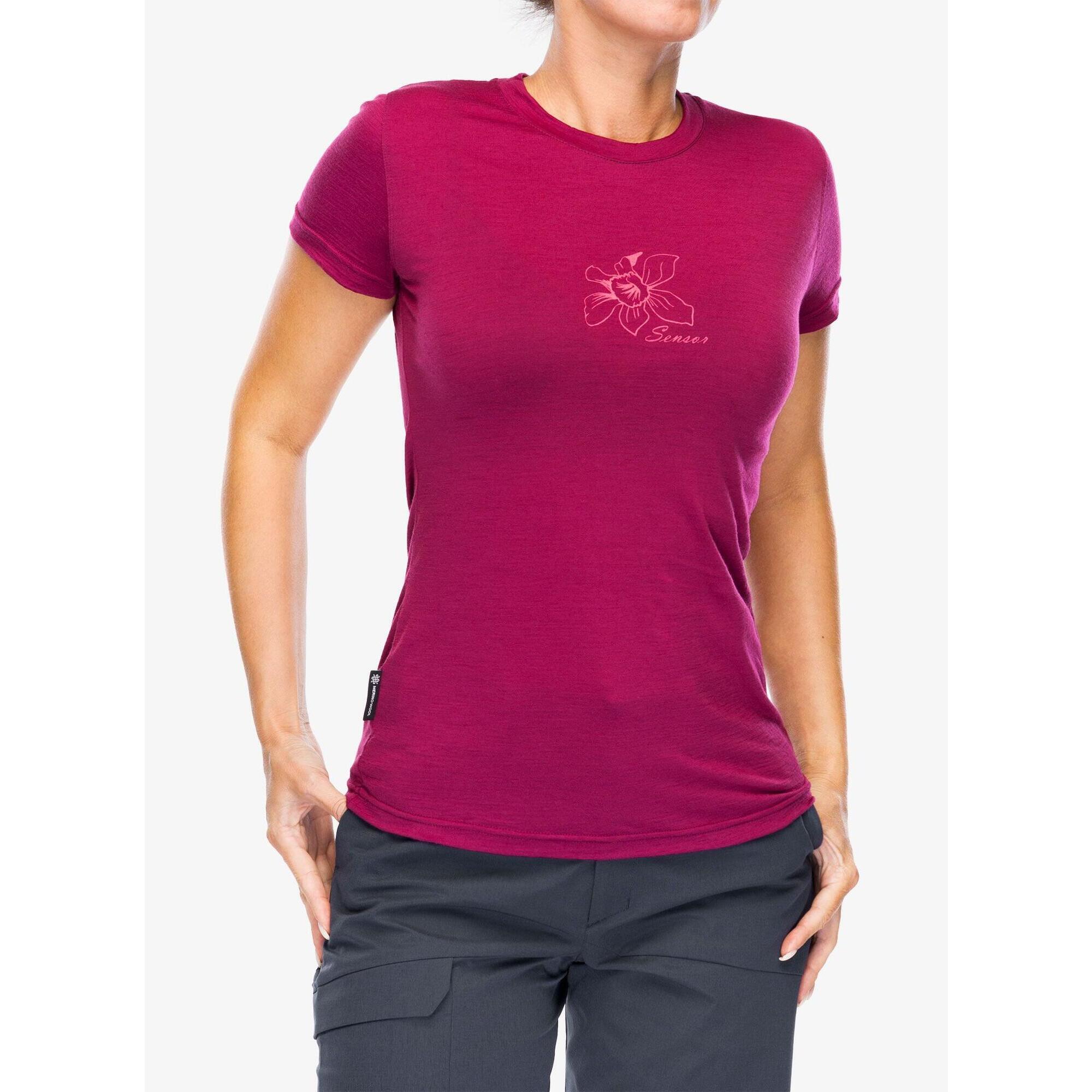 Koszulka merino damska Sensor Merino Active PT Tee S/S