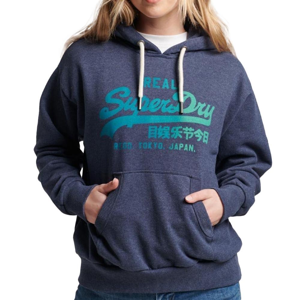 Damska bluza z kapturem ton w ton Superdry Vintage Logo
