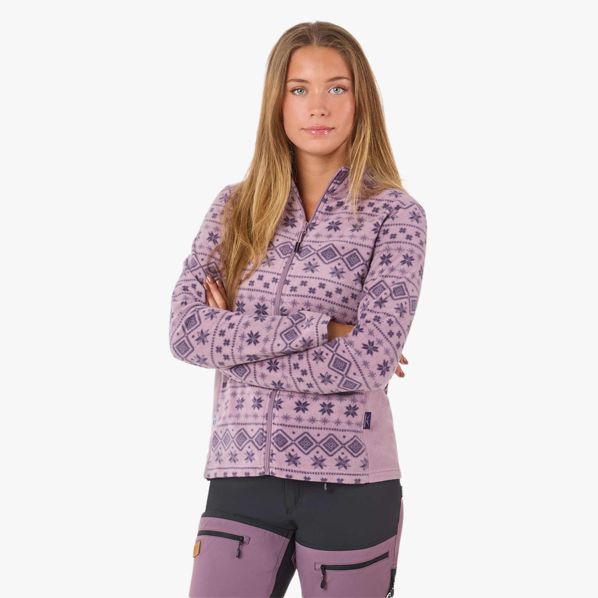 Bluza Polarowa Rozpinana Wędrówki Kobieta Idre Oddychający