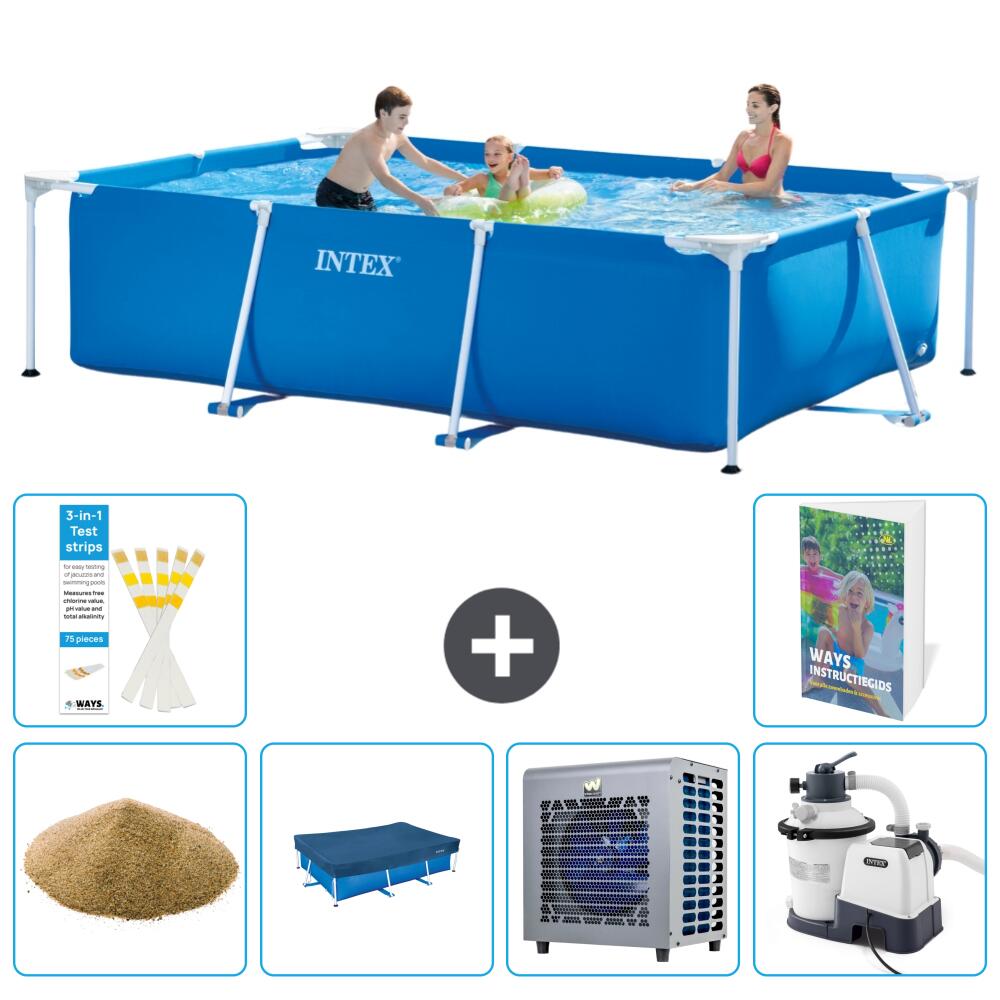 INTEX Basen ze stelażem Prostokątny - 300x200x75 cm - 7-częściowy S133