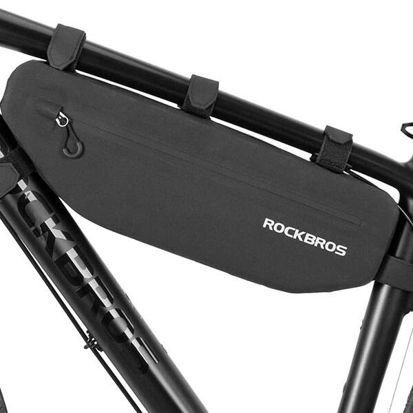 Torba rowerowa Rockbros AS-043 z rzepem 3L - czarna