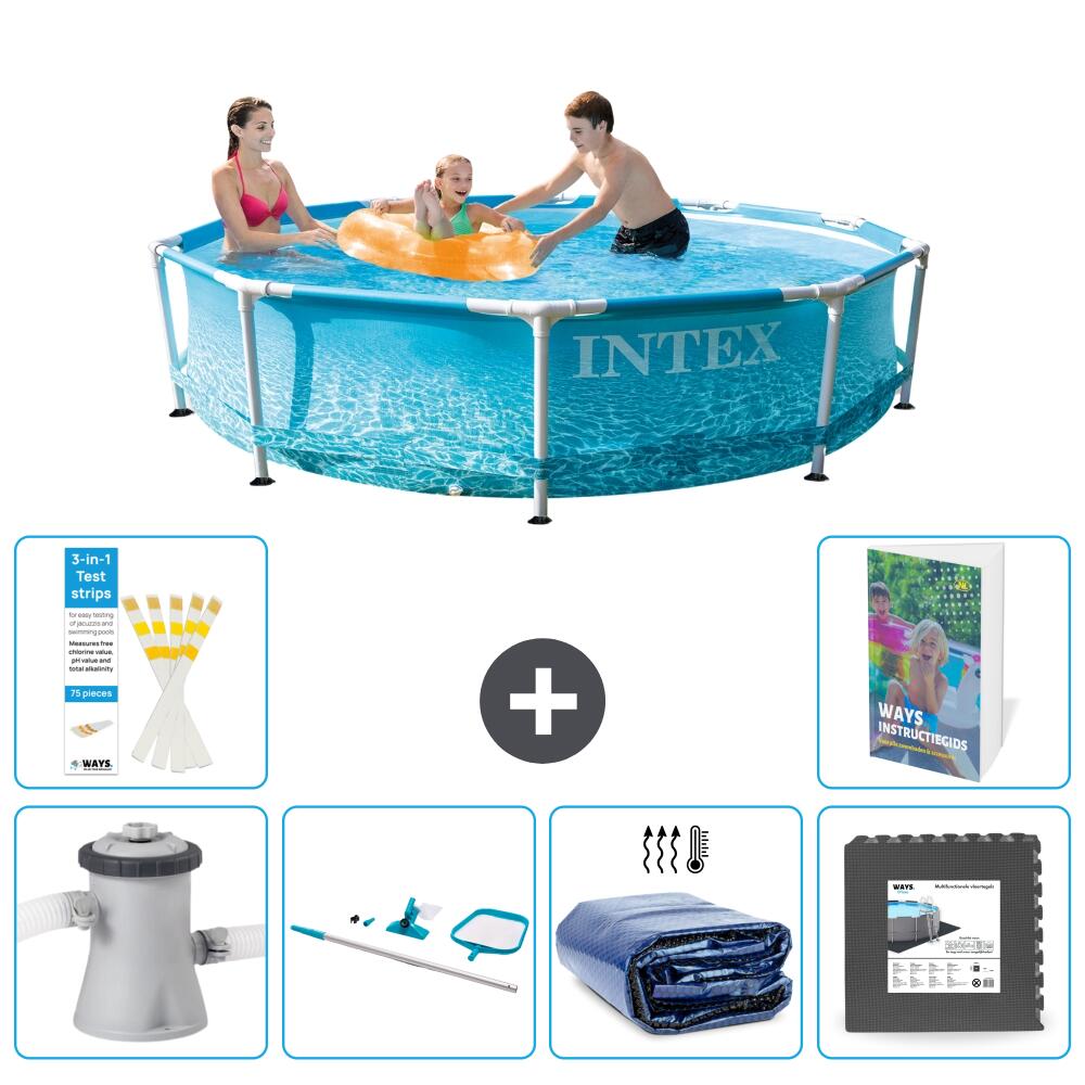 INTEX Basen ze stelażem Okrągły - 305x76 cm - 7-częściowy S217