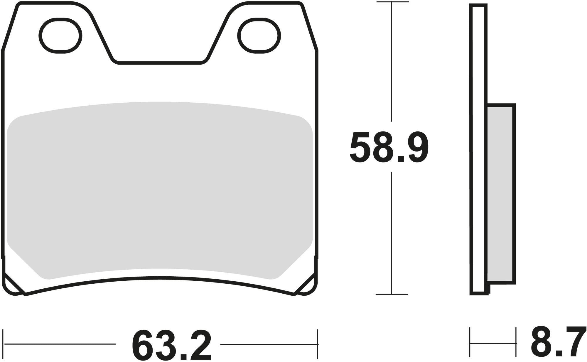 TRW MCB 725 klocki hamulcowe metal spiekany
