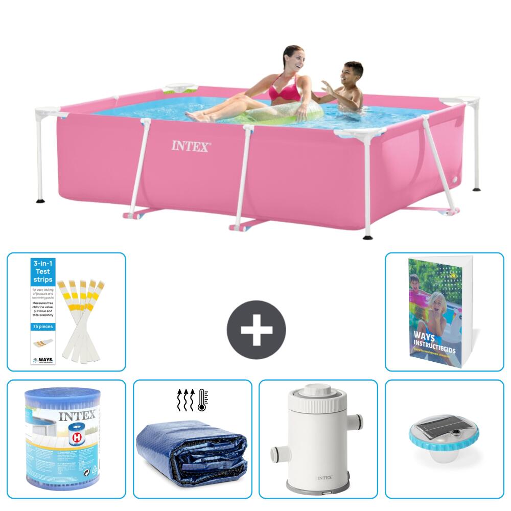 INTEX Basen ze stelażem Prostokątny - 220x150x60 cm - 7-częściowy S101