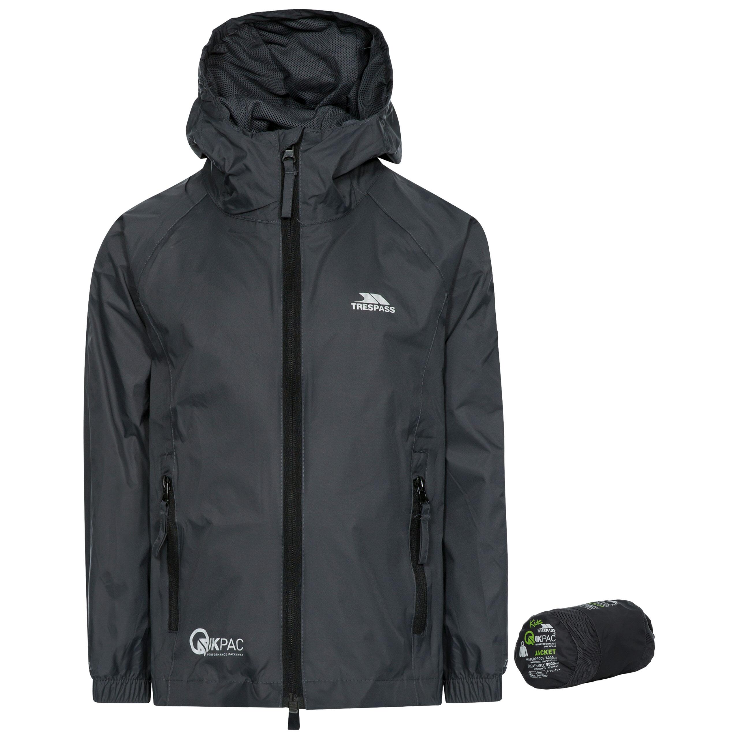 Kurtka Trespass Qikpac - unisex dla dzieci Packaway Jkt Flint