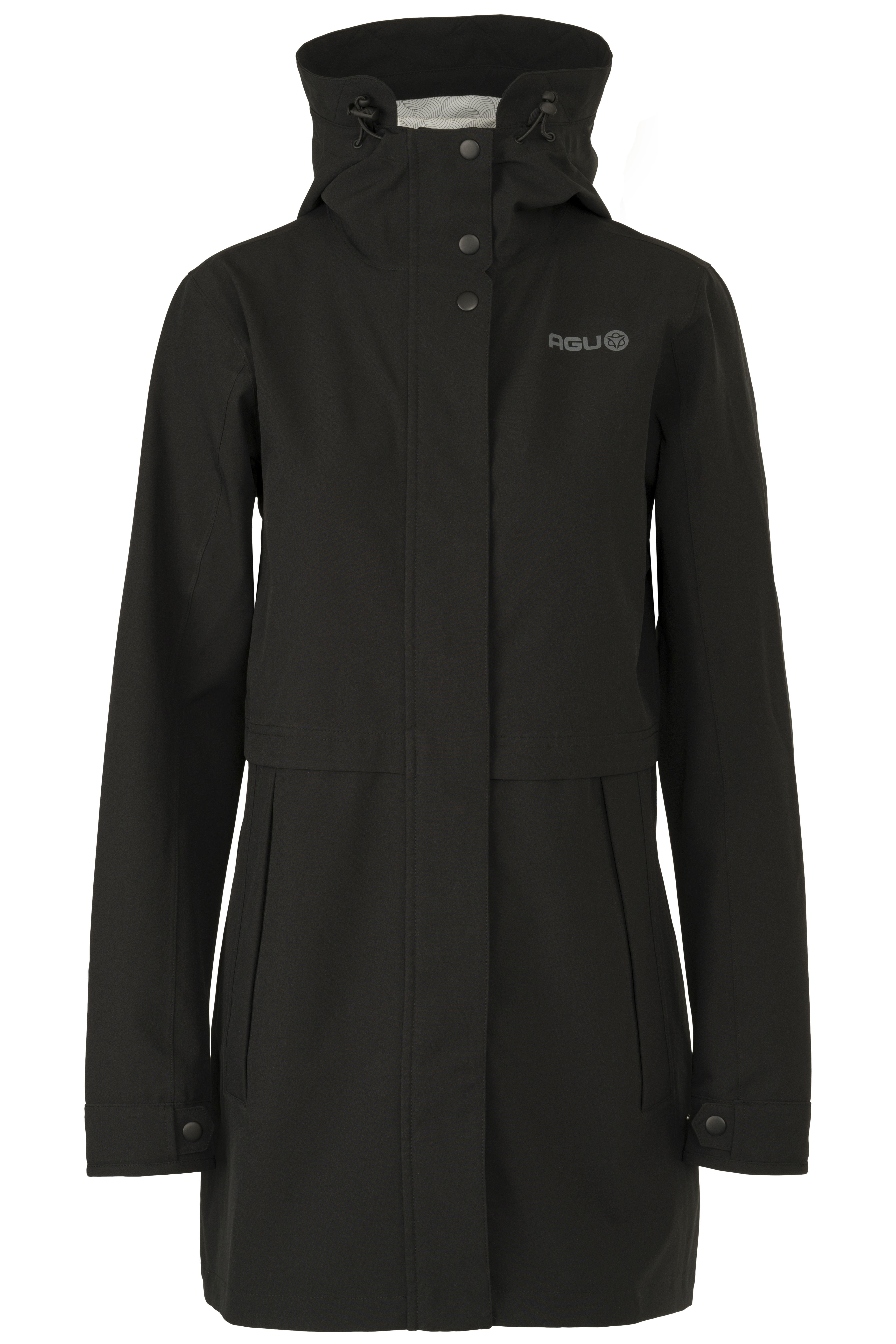 Parka Rain Jacket Women Black