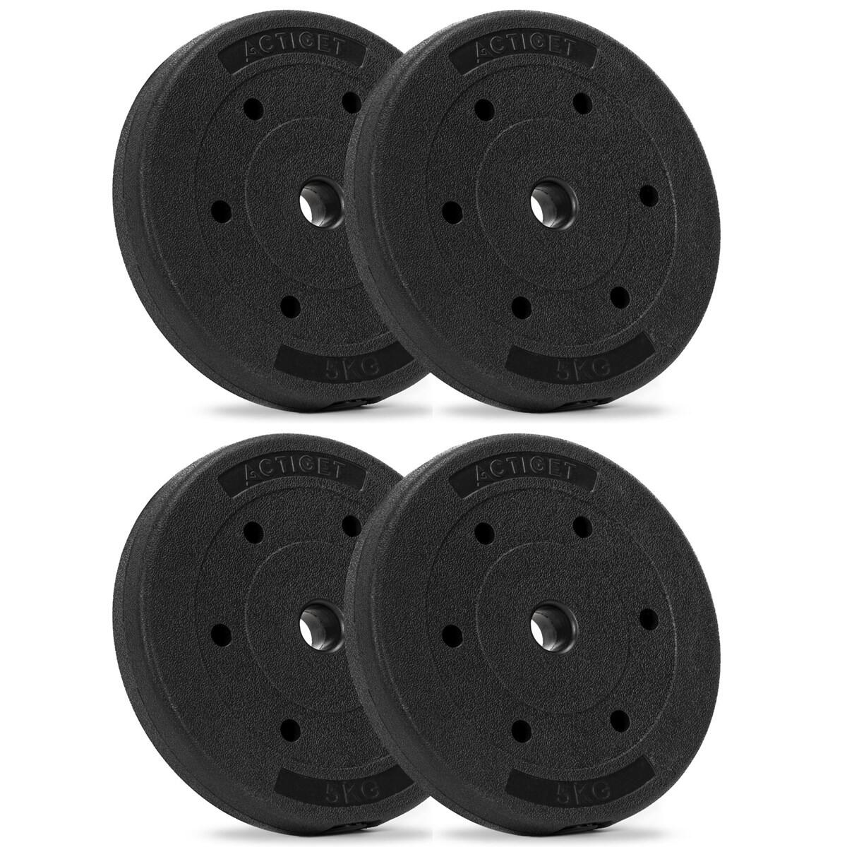 Obciążenia bitumiczne Actiget 4x5 kg talerze kompozytowe do sztangi hantli 29 mm