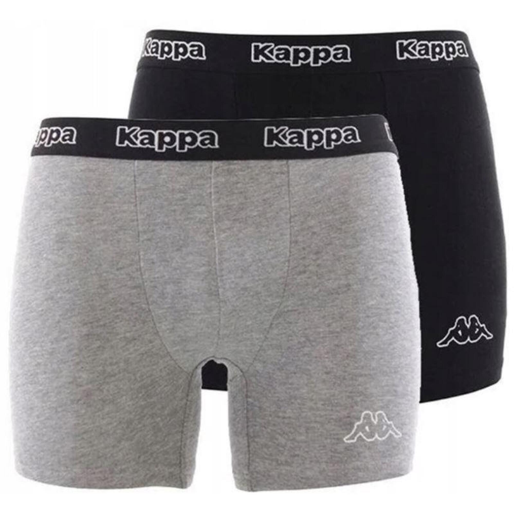 Bokserki Kappa 2-Pack Czarno-Szare - Komfort dla Mężczyzn