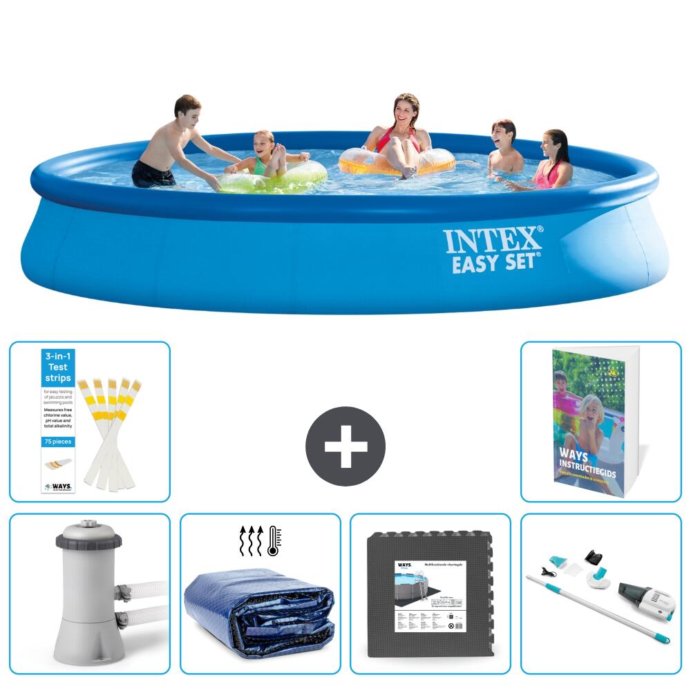 INTEX Basen Easy Set Okrągły - 457x84 cm - 7-częściowy S315
