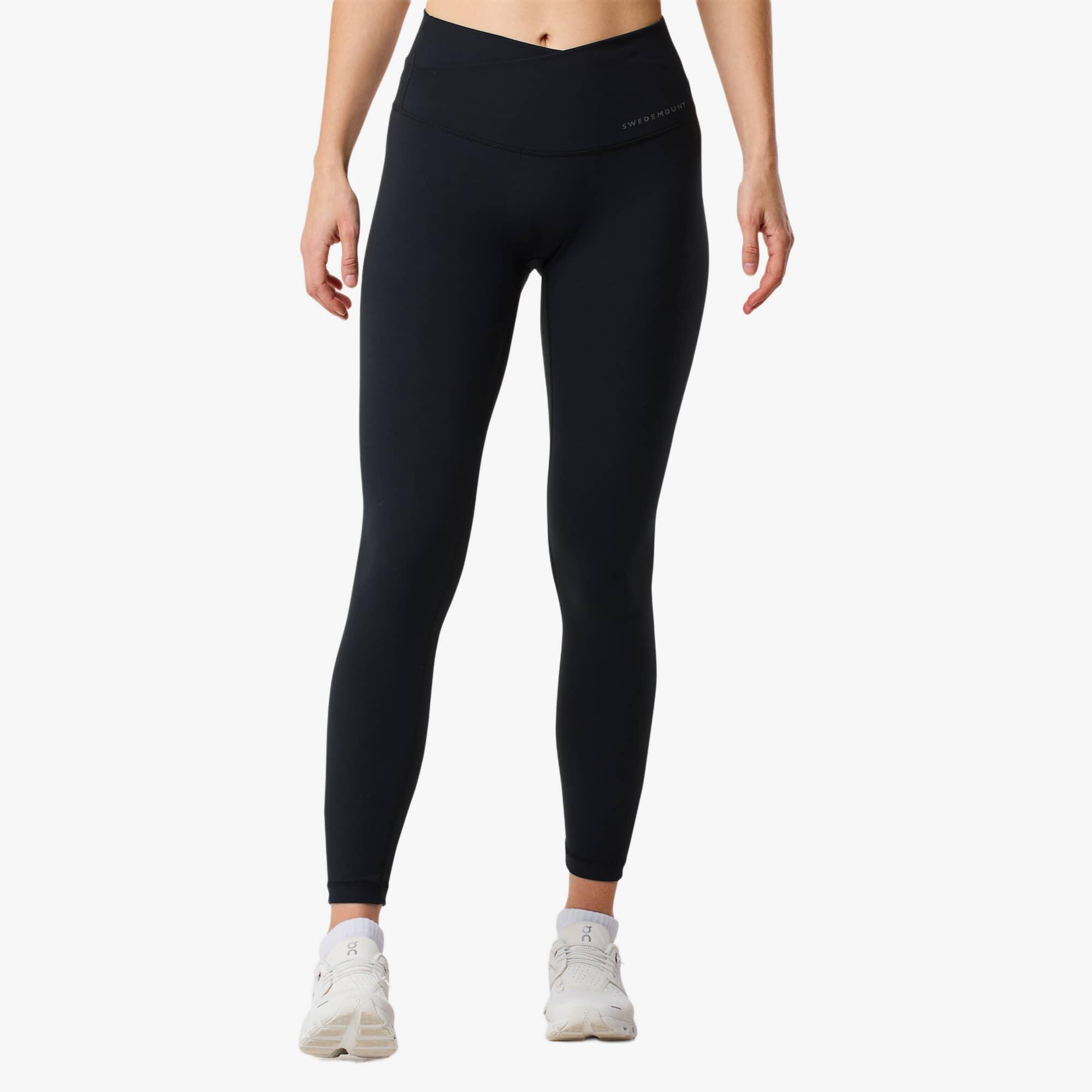 Długie legginsy treningowe damskie Swedemount Core Wrap szybkoschnące