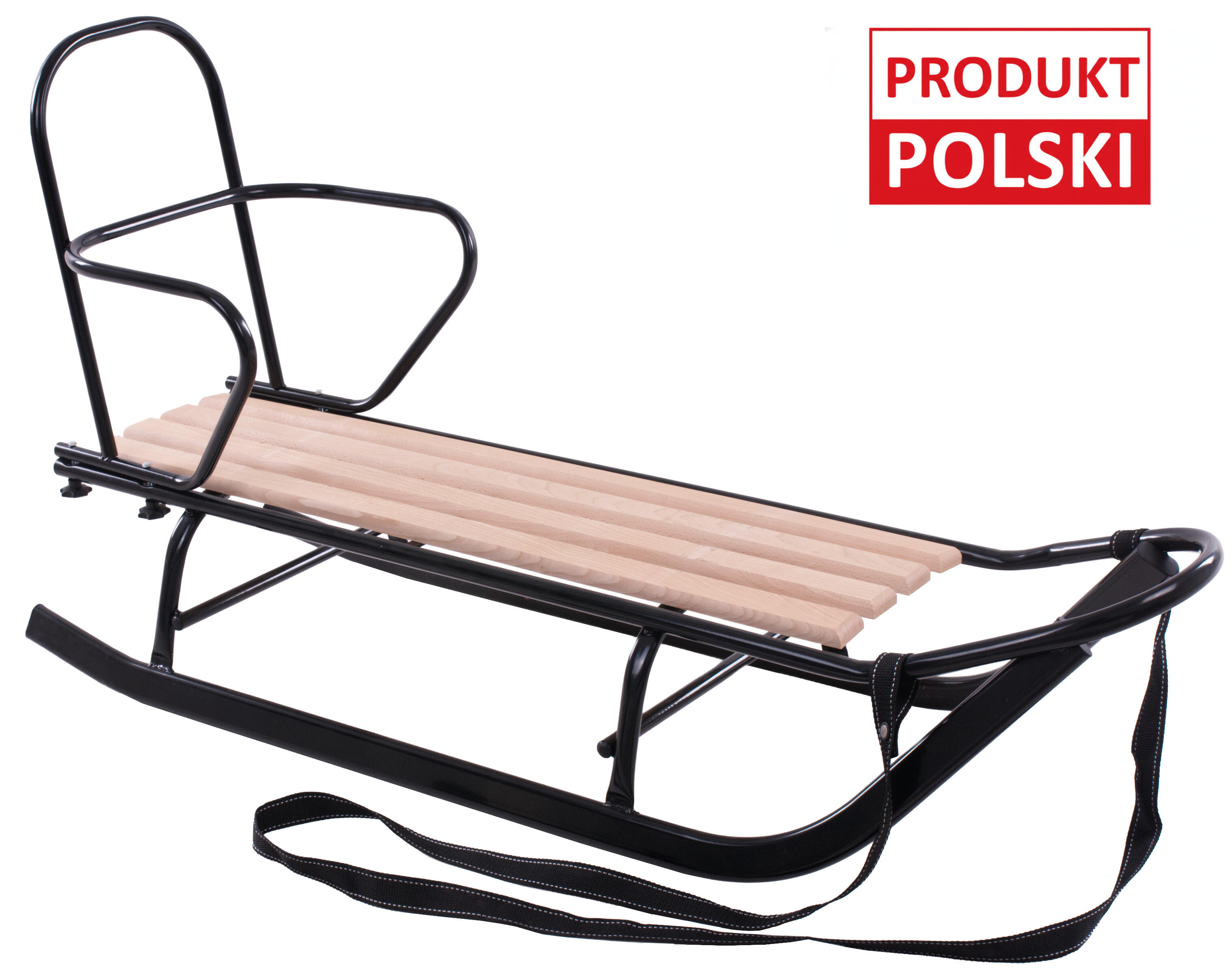 Sanki metalowe z oparciem sanki kuligowe stabilne mocne