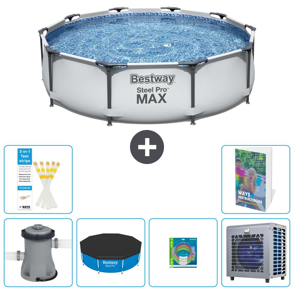 BESTWAY Basen Steel Pro MAX Okrągły - 305x76 cm - 7-częściowy S338