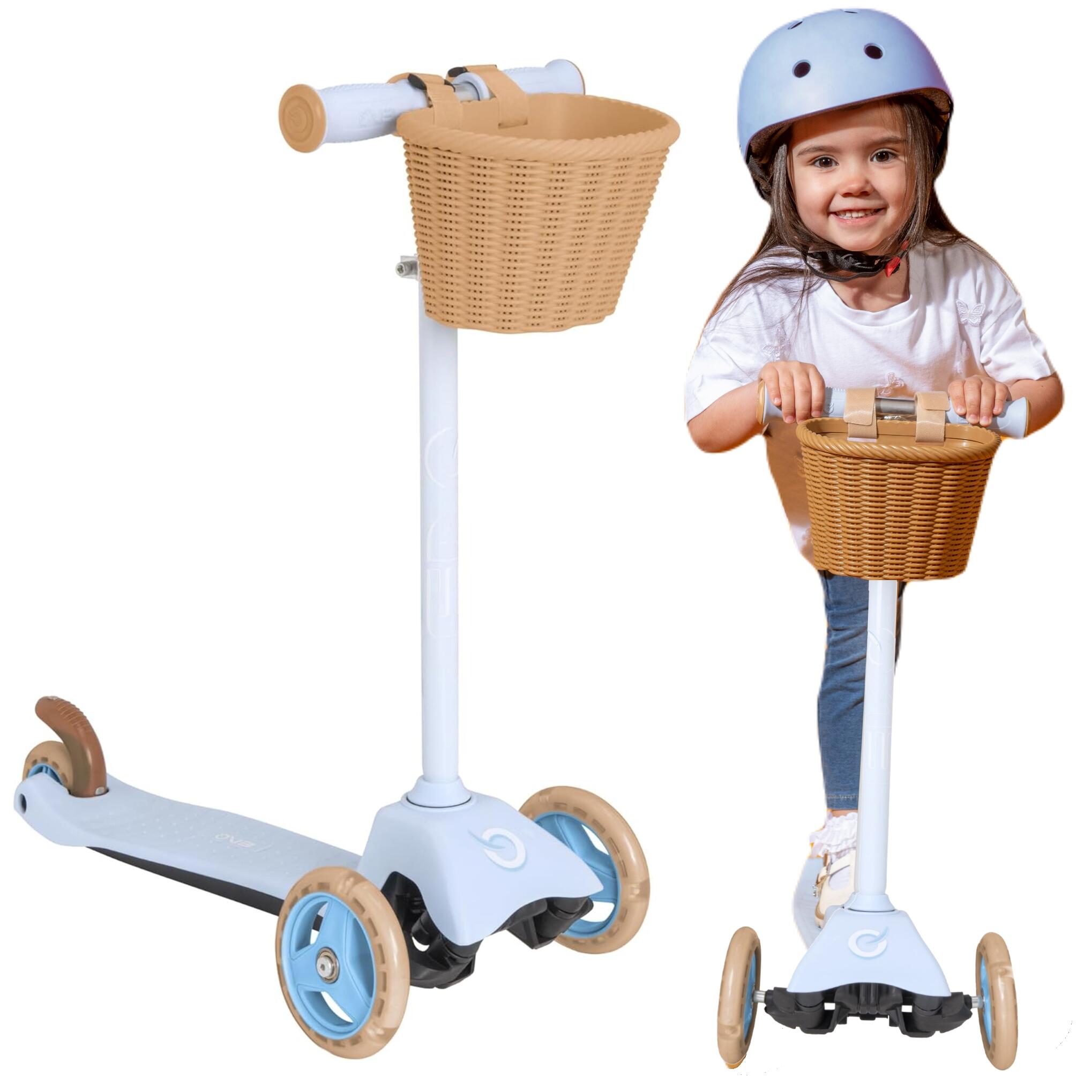 Regulowana Trójkołowa Hulajnoga dla Dzieci z Koszyczkiem Mini Cruiser EVO