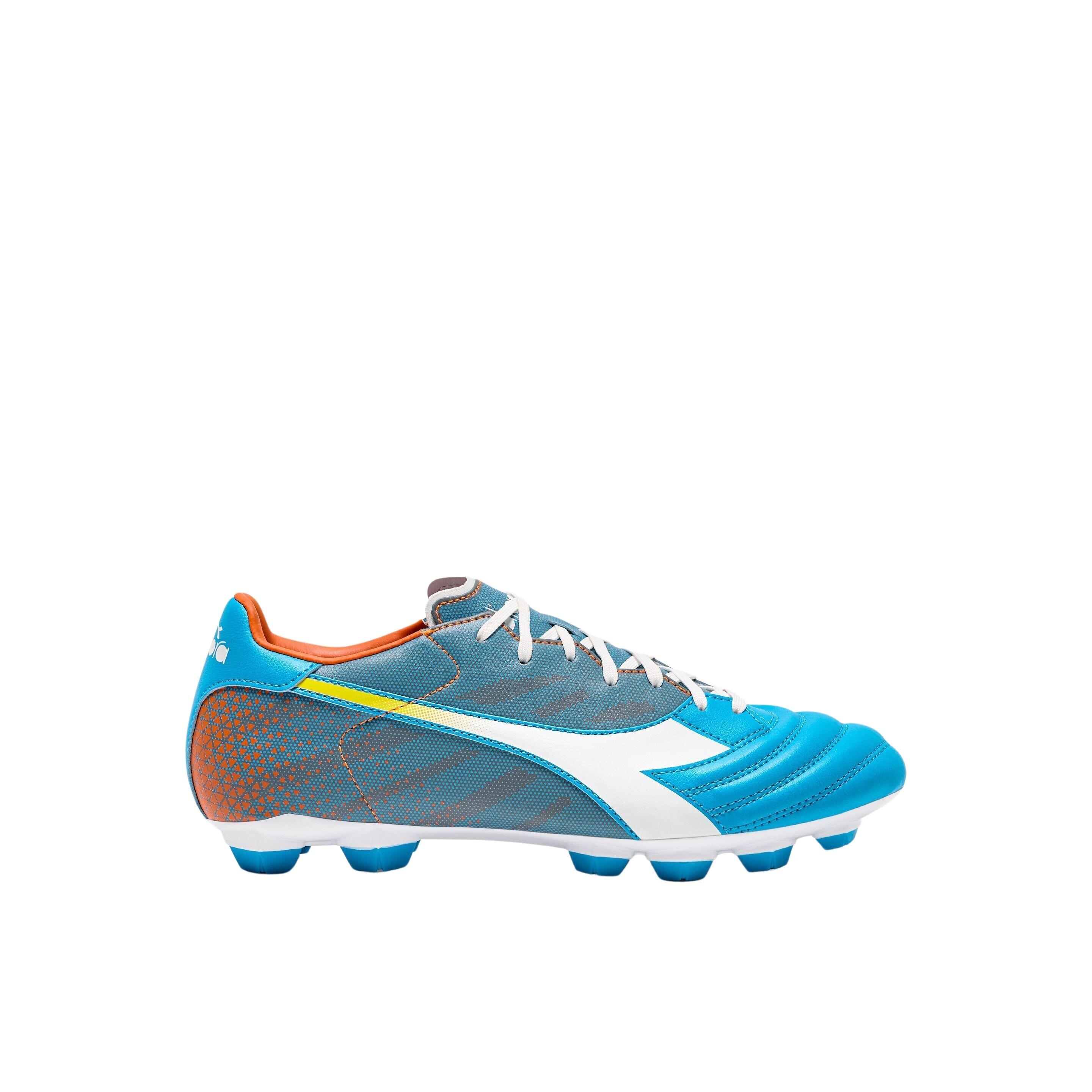 Buty piłkarskie męskie Diadora Brasil Elite Veloce GR LPU blue fluo/white/orange