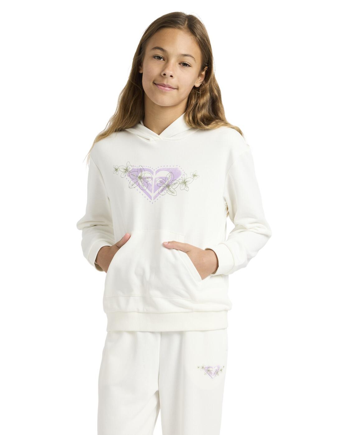 Bluza z kapturem dla Dziewczynki SURF FEELING TERRY Biały