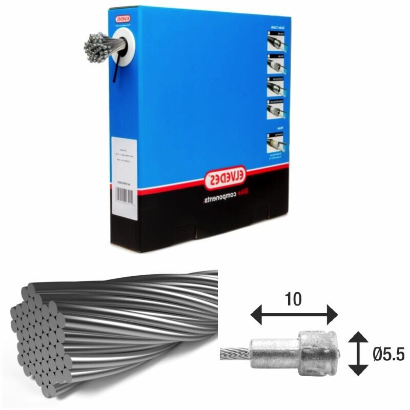 Kable hamulcowe 7x7 ze stali nierdzewnej Ø1 5mm głowica w kształcie V Ø5 5x10 El