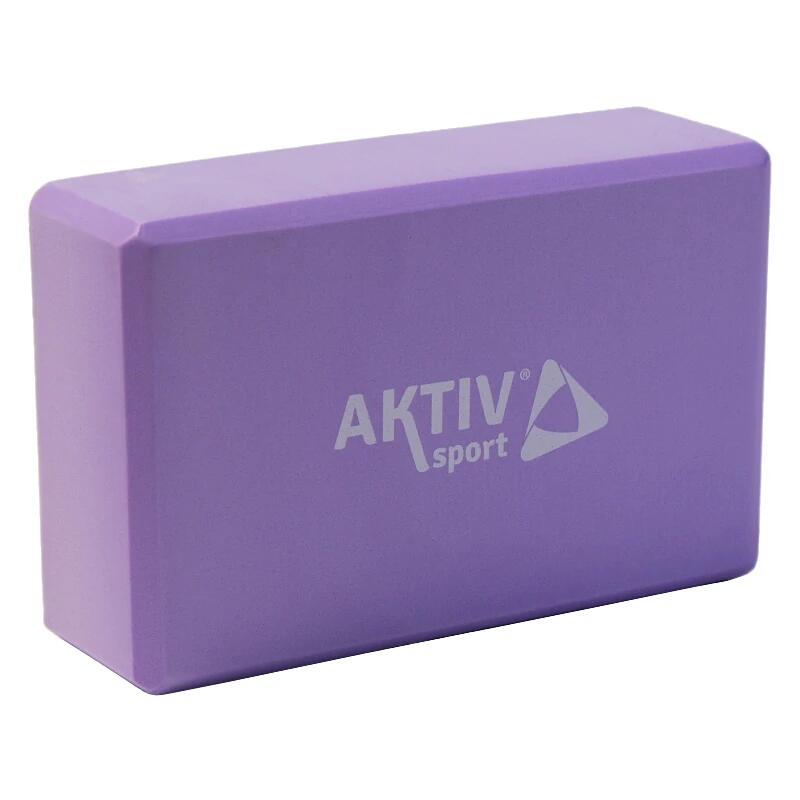 Kostka do jogi Aktivsport 23x15x7,5 cm fioletowa