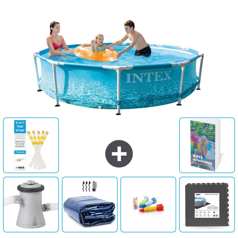 INTEX Basen ze stelażem Okrągły - 305x76 cm - 7-częściowy S177