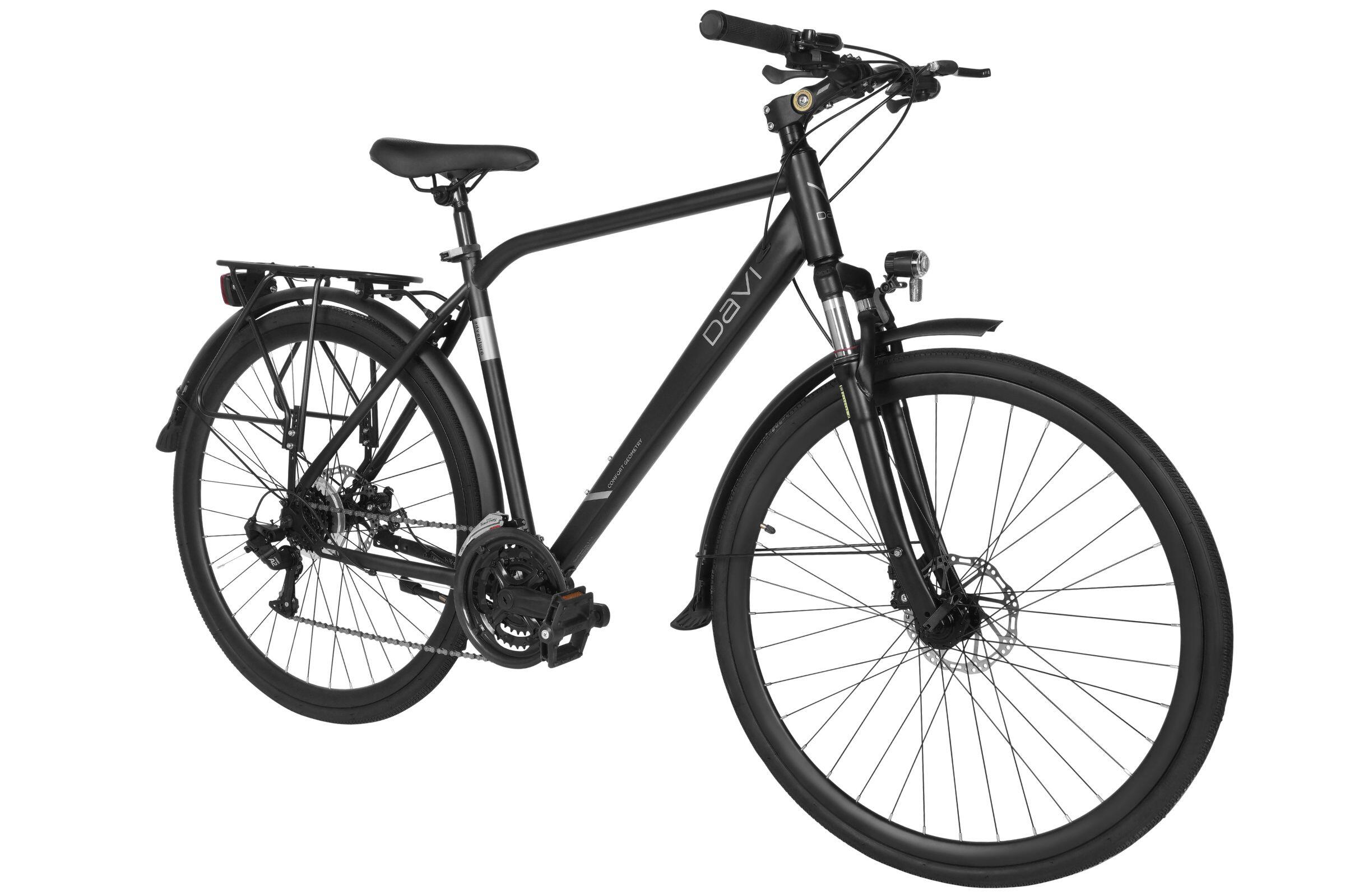 Rower trekkingowy Davi Adventuro Pro 28, 160–185 cm, czarny
