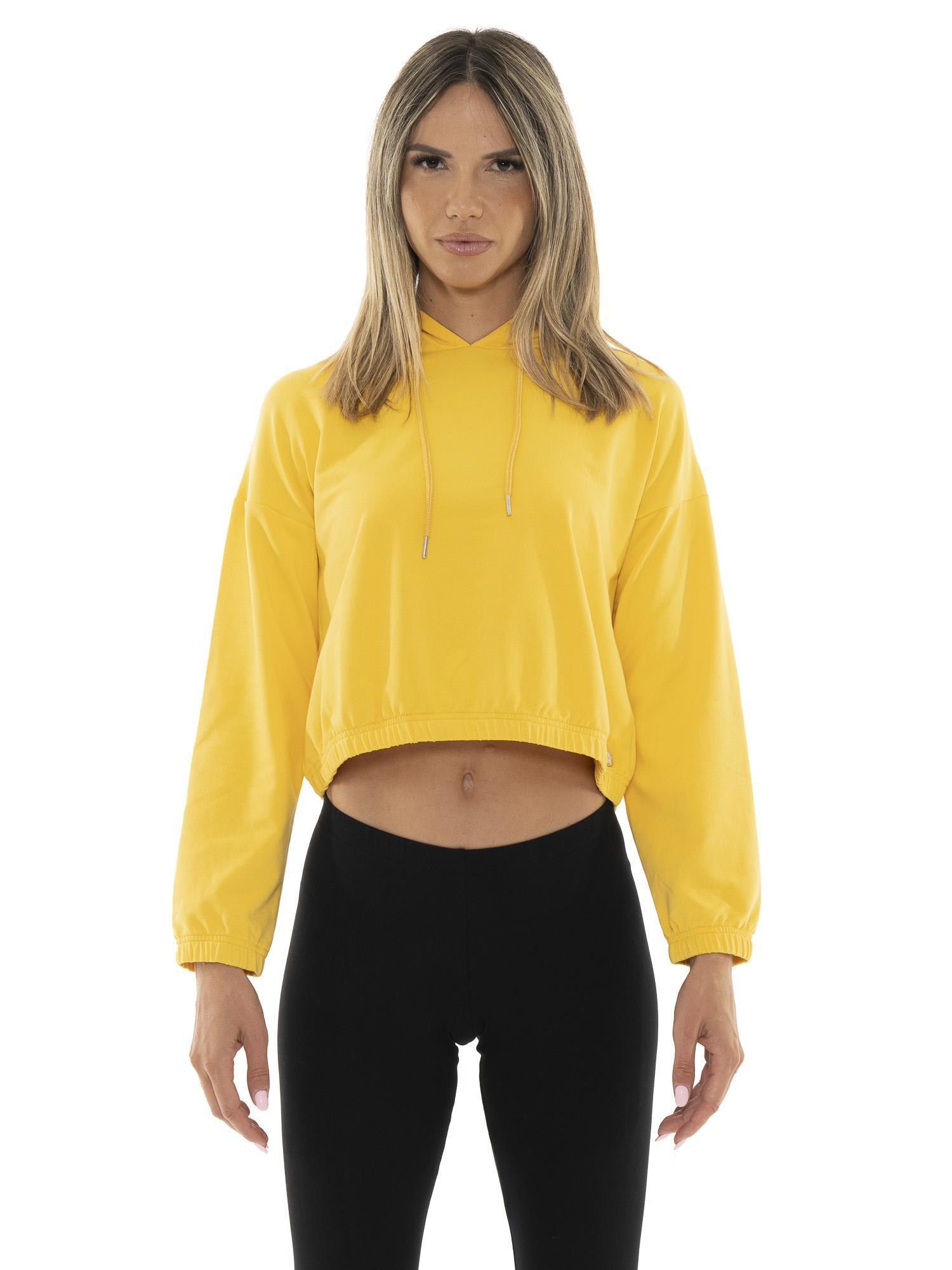 Leone Basic damska krótka bluza z kapturem bez bluzy