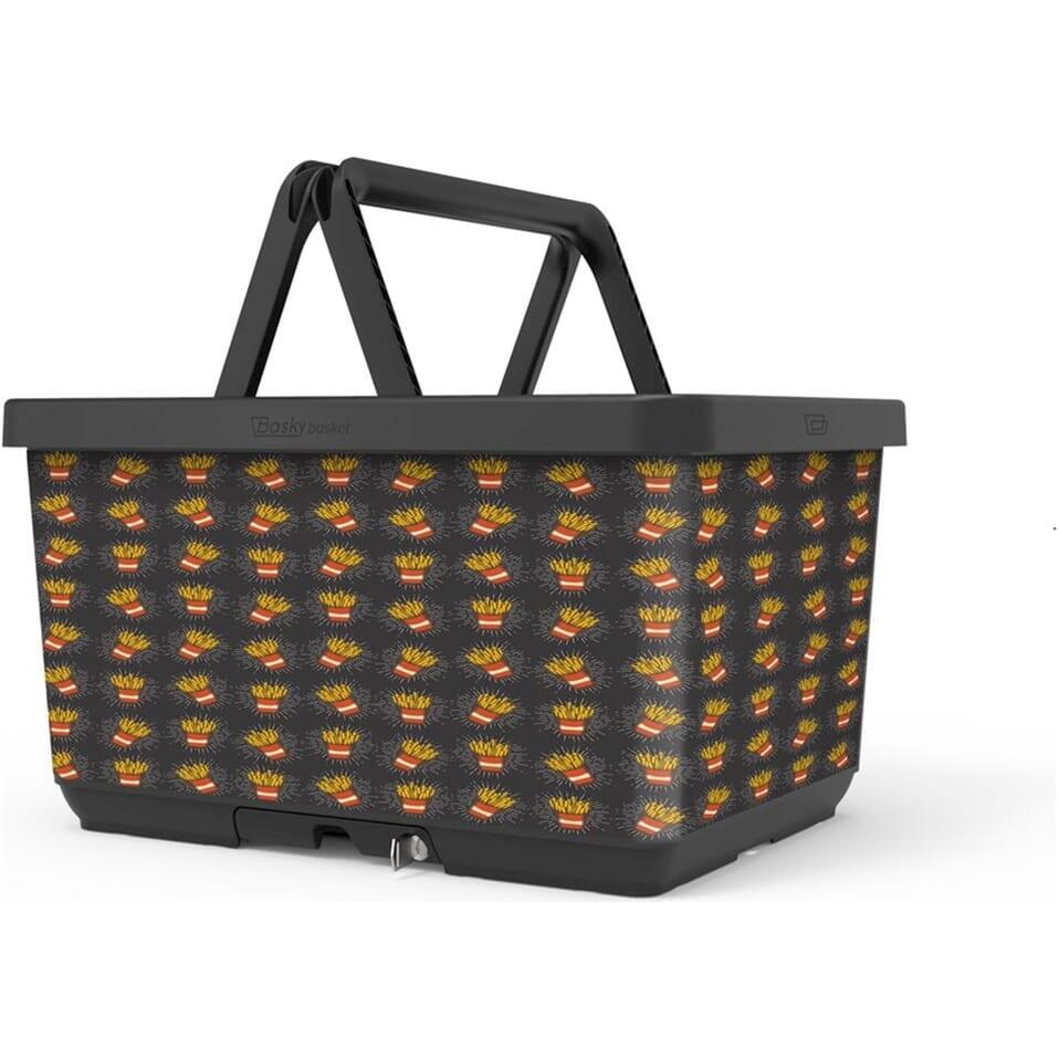 Basky koszyk rowerowy 2.0 – plastik z recyklingu, zdejmowany, z zamkiem
