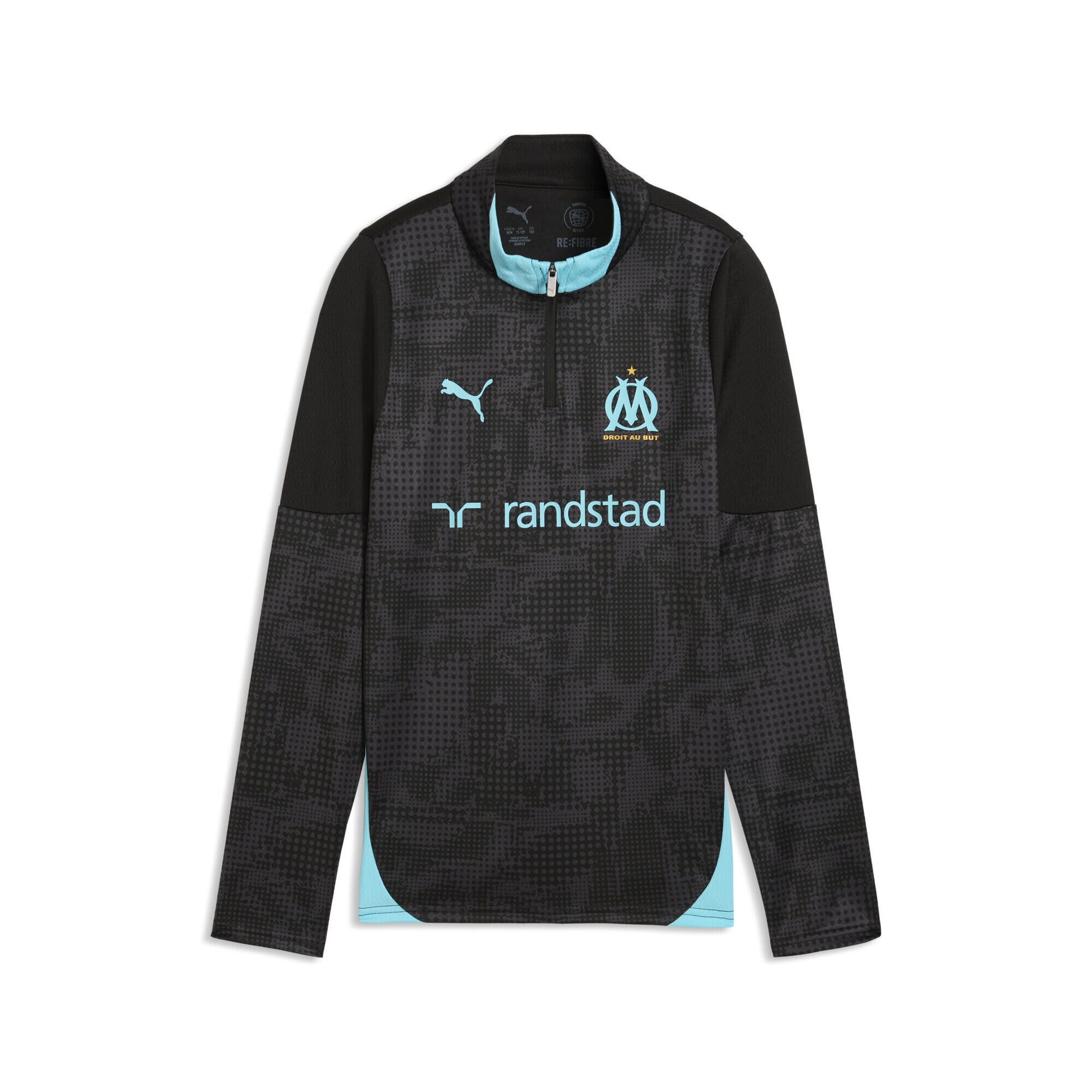 Młodzieżowa bluza treningowa Olympique Marsylia z zamkiem 1/4 PUMA