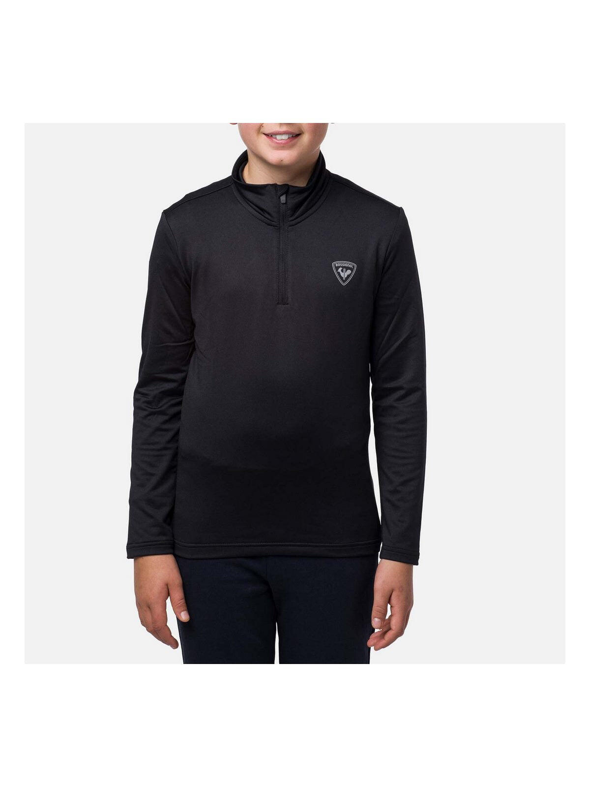 Bluza narciarska dla dzieci Rossignol Boy 1/2 Zip Warm Stretch czarna