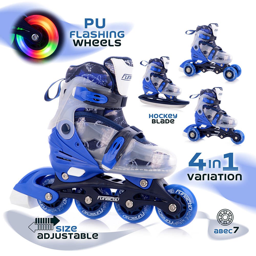 Łyżwy / Rolki / Wrotki dla chłopców FunActiv ADAPT LED 4in1 Boy