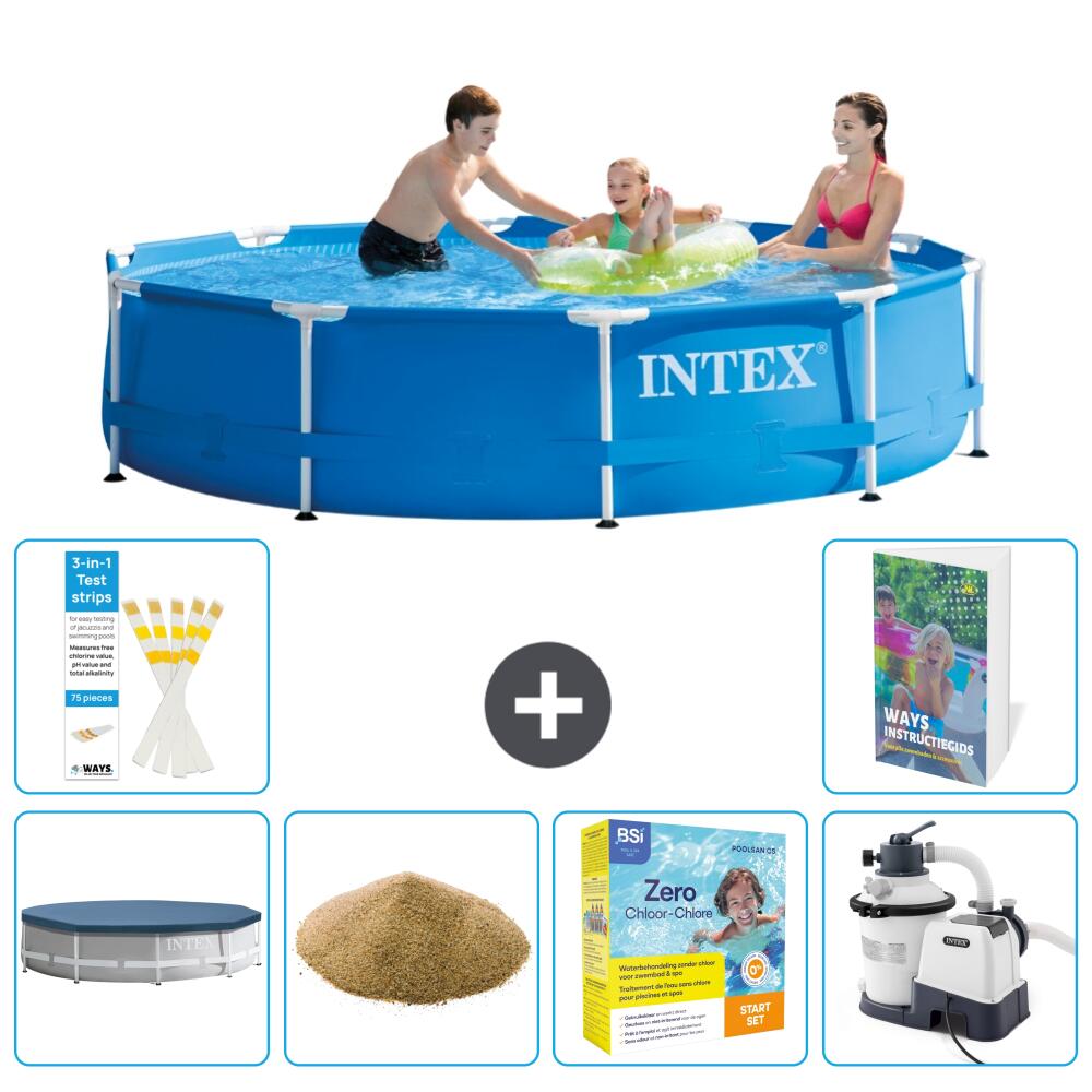 INTEX Basen ze stelażem Okrągły - 305x76 cm - 7-częściowy S170
