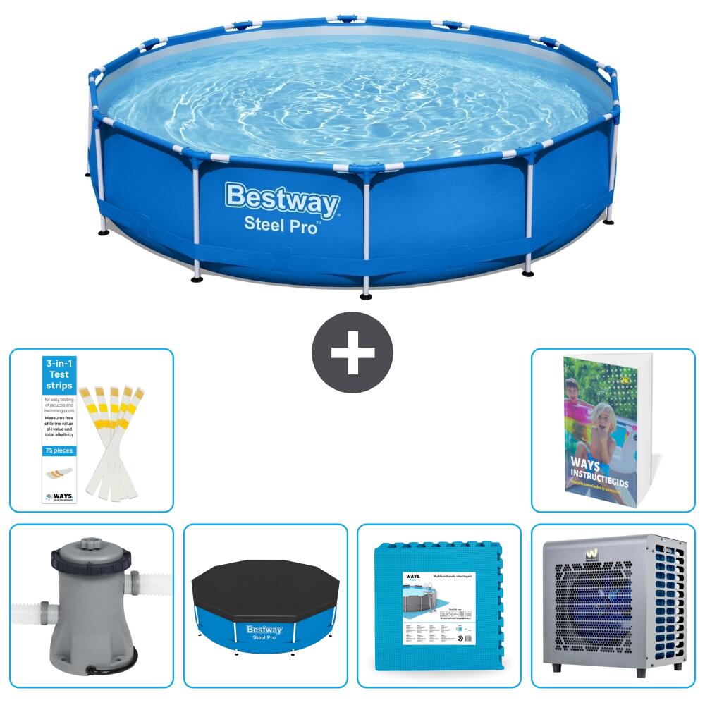 BESTWAY Basen Steel Pro Okrągły - 305x76 cm - 7-częściowy S290
