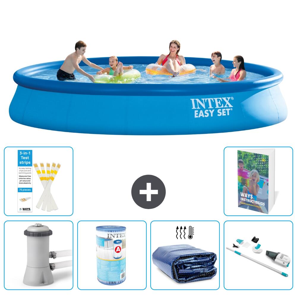 INTEX Basen Easy Set Okrągły - 457x84 cm - 7-częściowy S201