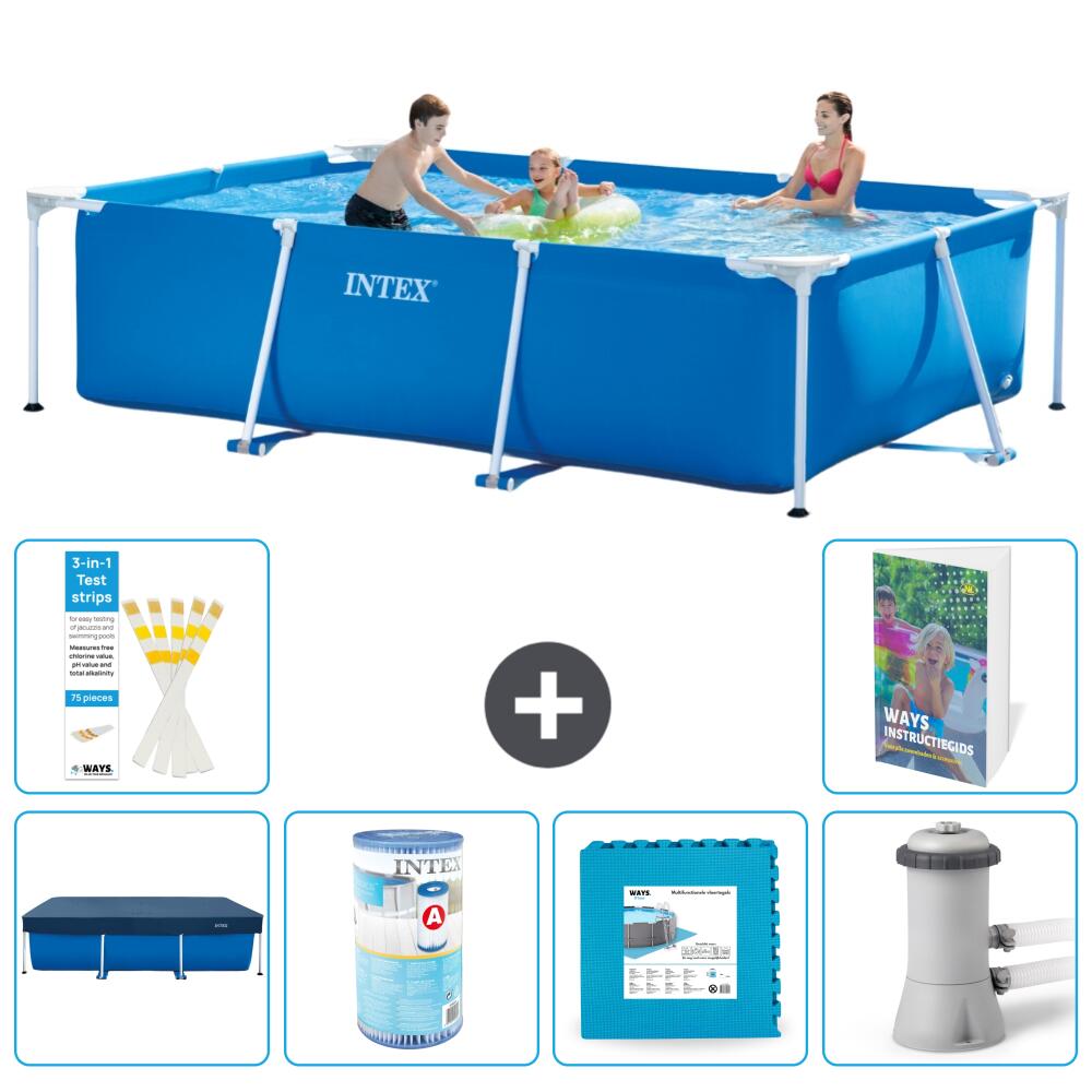 INTEX Basen ze stelażem Prostokątny - 300x200x75 cm - 7-częściowy S146