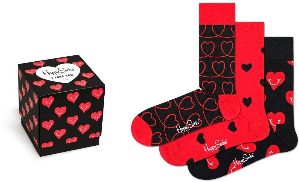 Zestaw Prezentowy Happy Socks 3-pak: Kocham Cię 41-46