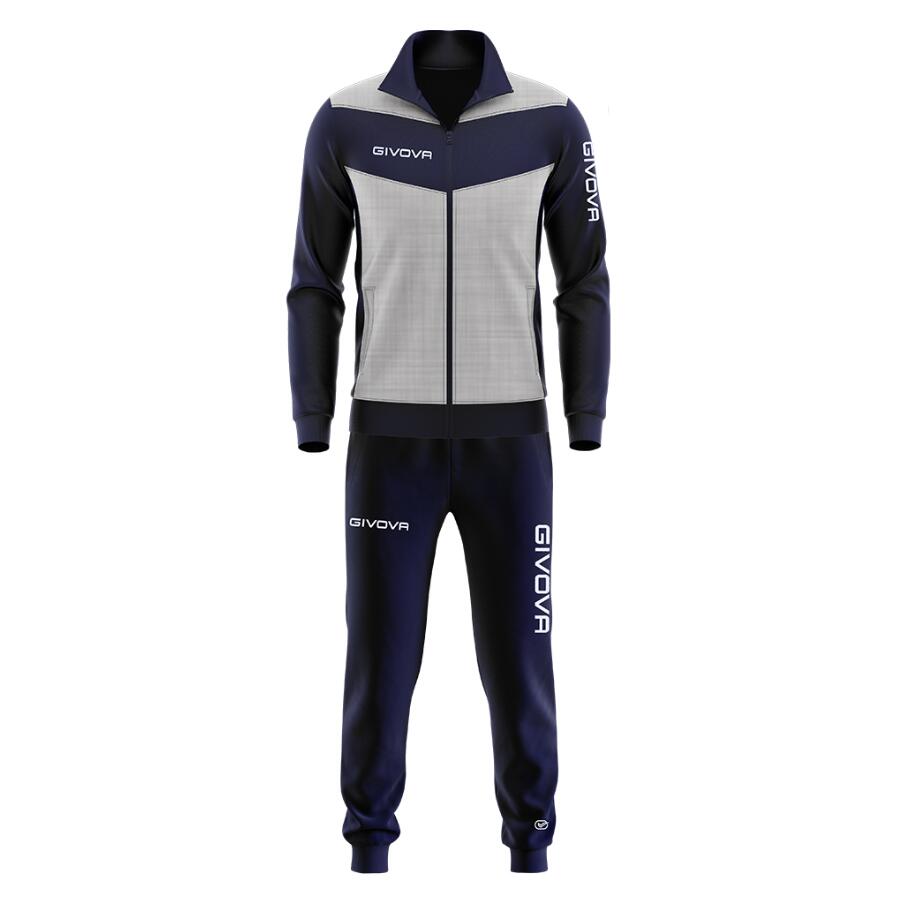 Zestaw sportowy Givova Luxury Gris Claro Melange-granatowy