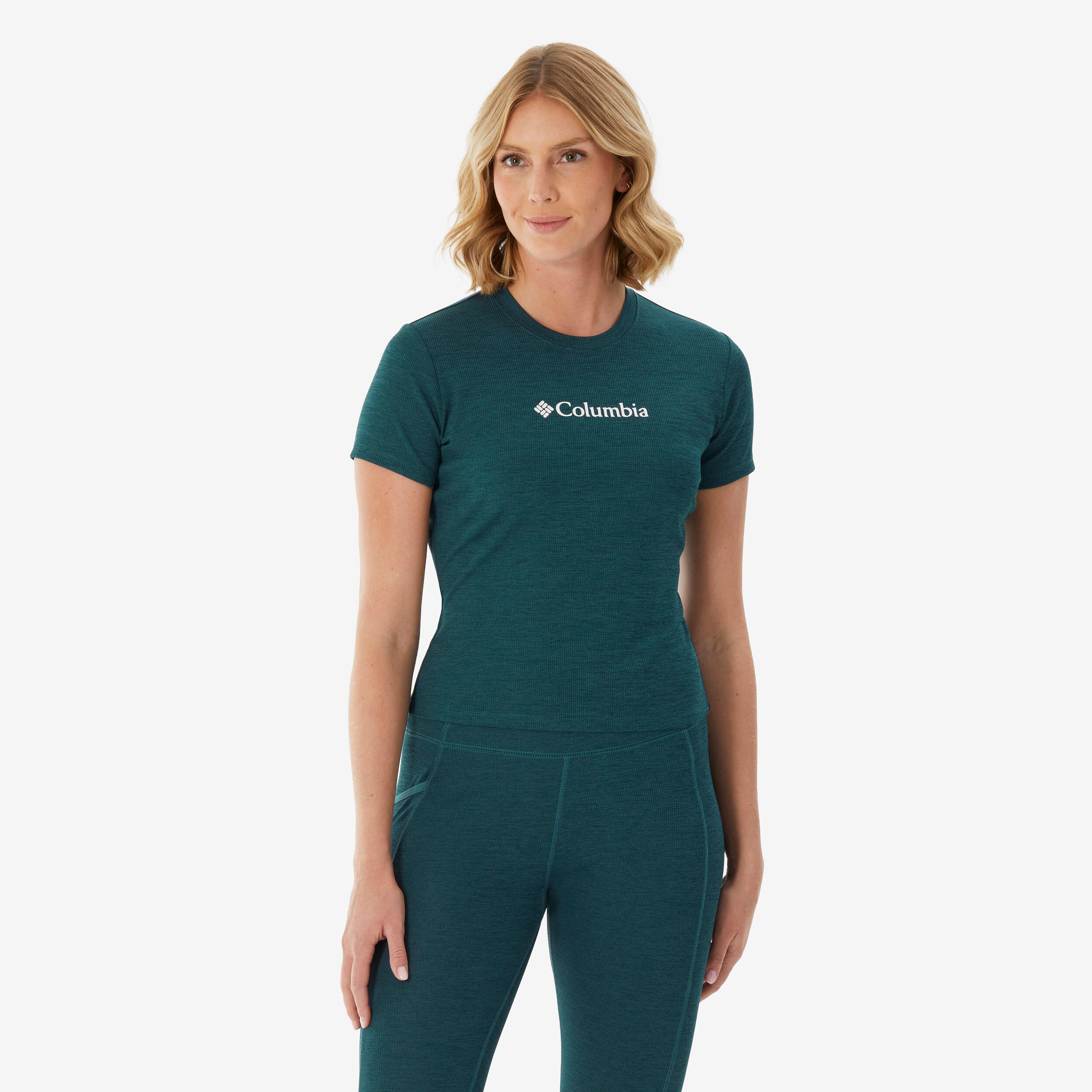 Koszulka turystyczna damska Columbia Zero Move SS Tee Everblue