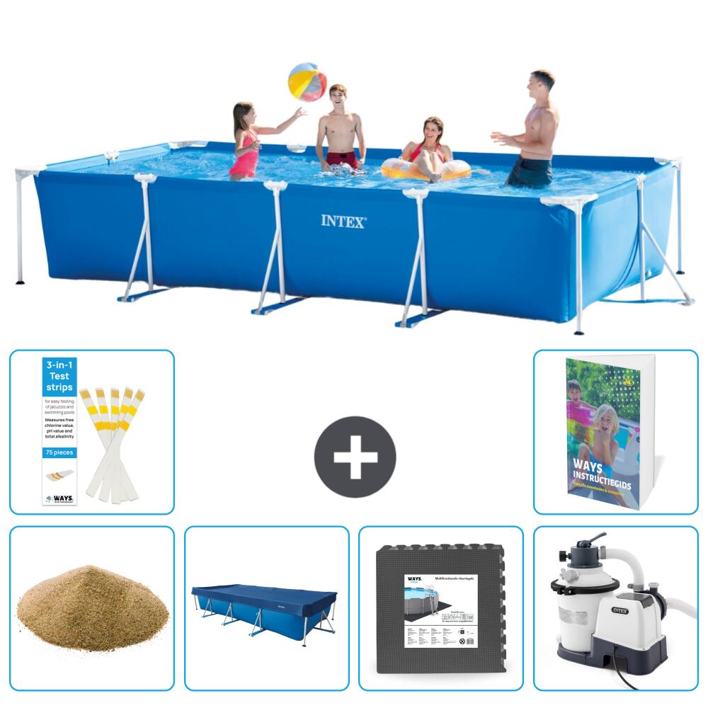 INTEX Basen ze stelażem Prostokątny - 450x220x84 cm - 7-częściowy S6