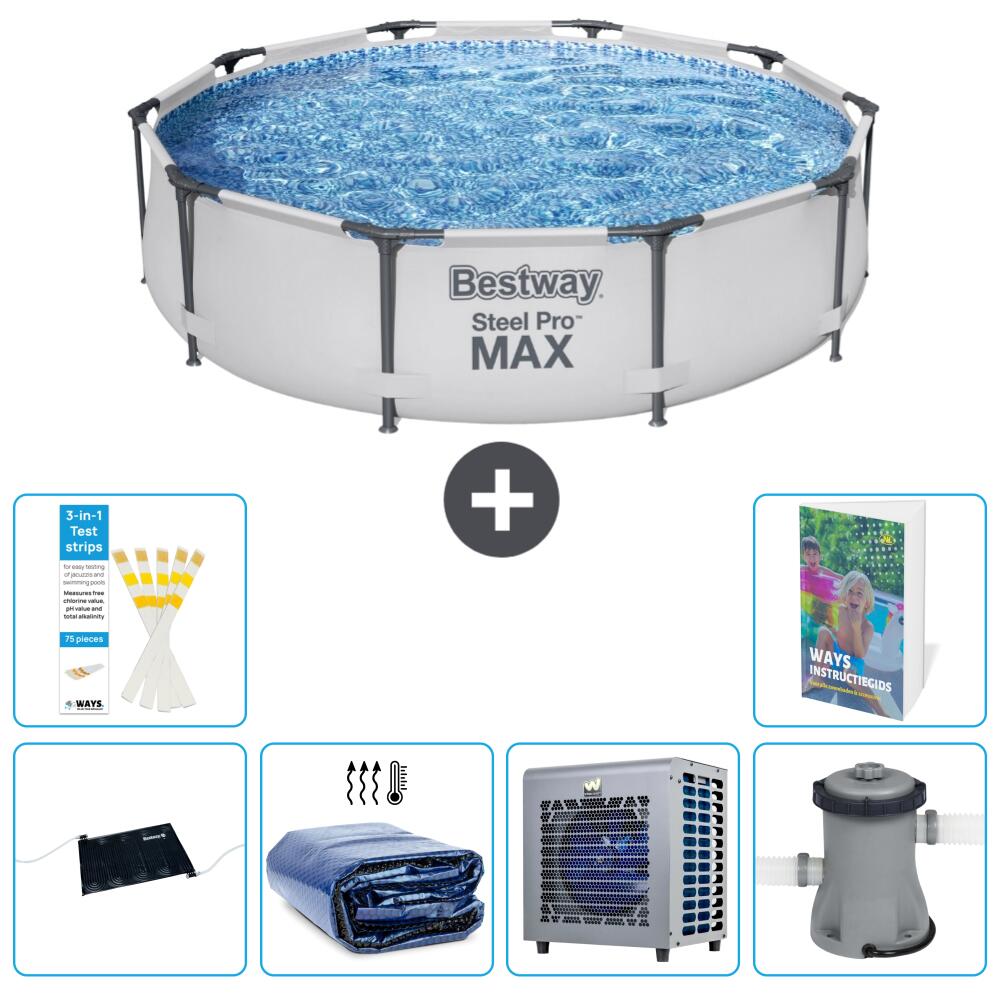 BESTWAY Basen Steel Pro MAX Okrągły - 305x76 cm - 7-częściowy S42