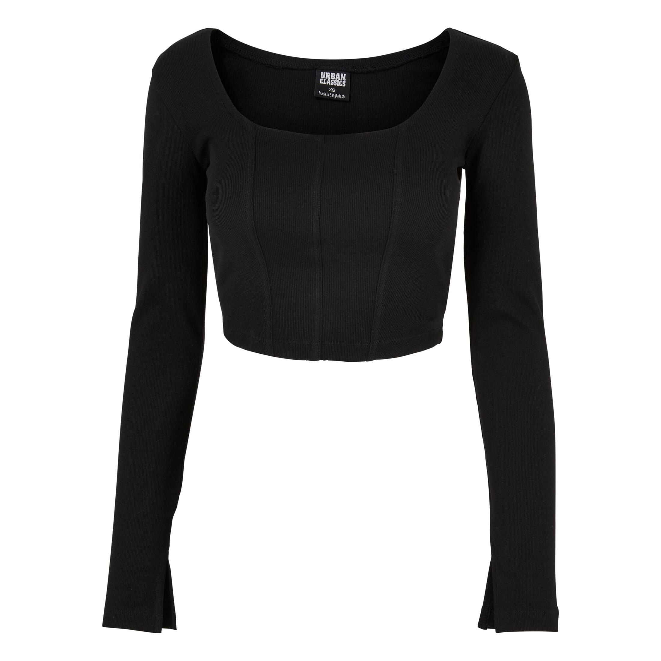 Damska koszulka crop top z długim rękawem Urban Classics