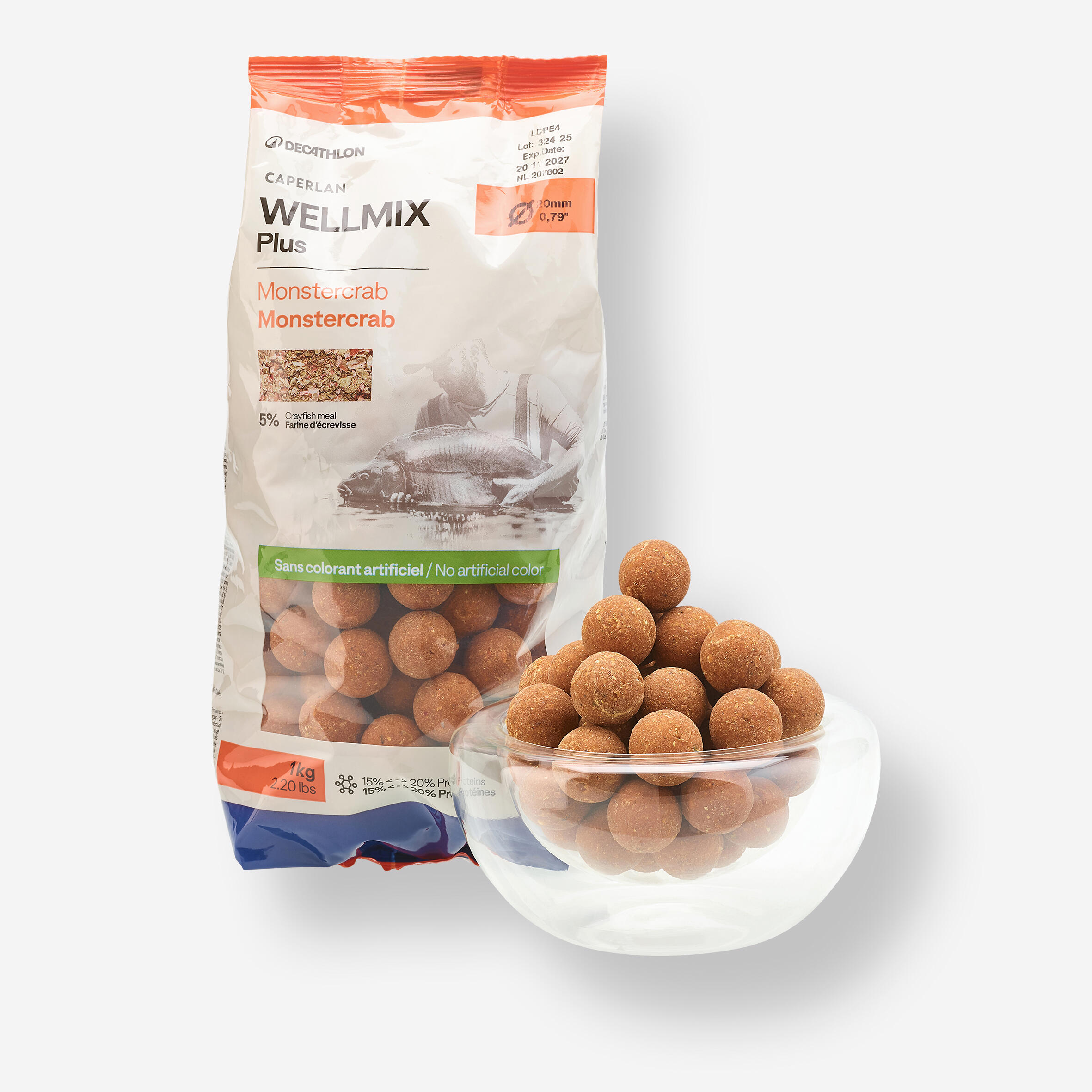 Kulki proteinowe Caperlan Wellmix Plus 20 mm 1 kg monstercrab